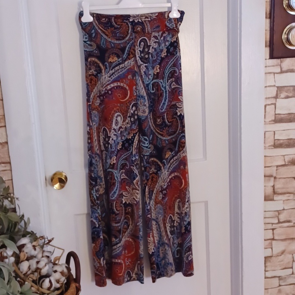 Wide leg pants Pink Coconut Boutique stretch women's size medium